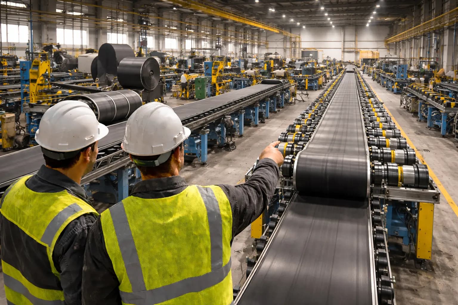 Konveyör bant sistemine ait detay görüntü